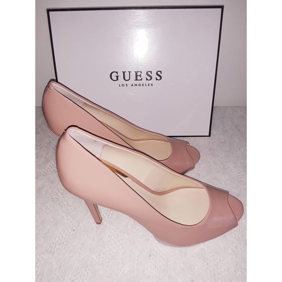 NIB GUESS 9.5M HONOREY Peep-Toe Pumps Heels - Picture 7 of 11